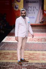 Model walk the ramp for JJ Valaya on day 1 of Amazon India Fashion Week on 25th March 2015